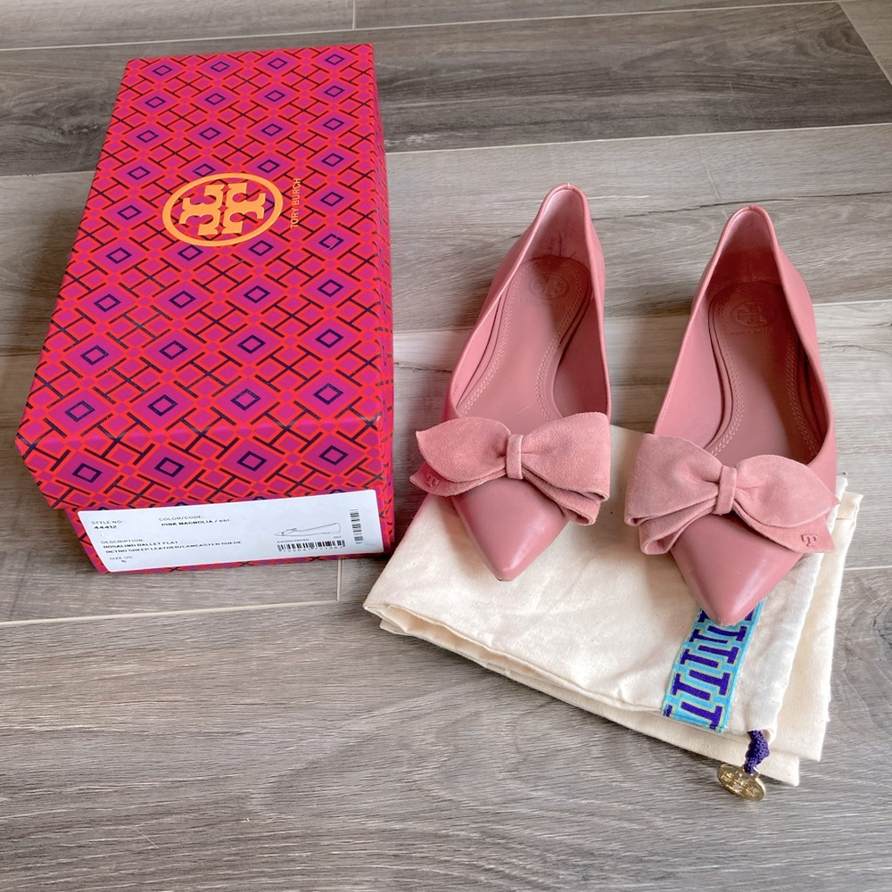 Tory Burch Rosalind Ballet Flats pink magnolia sz5